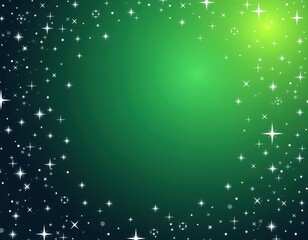 Wall Mural - Gradient green star field background, perfect for cosmic, space, or fantasy designs, digital art, wallpaper, science fiction