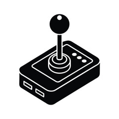 Mobile Gaming Icon with Neon Joystick Design