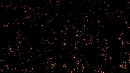 Wall Mural - Loop falling gold star particles animation motion on black abstract Background. Gold stars particle on black background motion titles cinematic