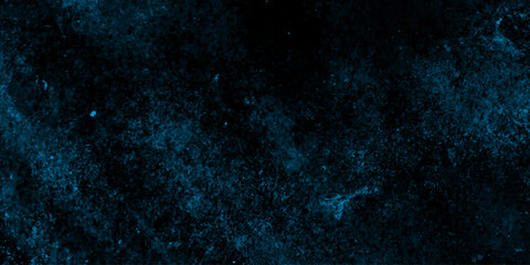 Canvas Print - Cyan color scattered heavy grunge texture, blue grey dark background of school blackboard colored texture, abstract navy blue grunge texture or black background.