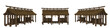 © IG Digital Arts - Isolated 3D rendering of a wooden asian shelter structure. with thatched roof