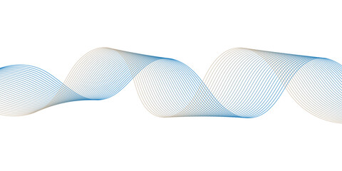 Blue gradient wave line abstract background design.