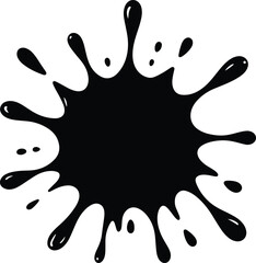 Naklejka na meble black ink splashes