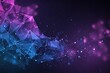© Sakura - Abstract digital network graphic with vibrant purple and blue polygonal shapes, connected by lines and points, on a dark background.  Soft bokeh effect adds a sense of depth
