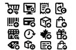 © Roberto - Retail Cashback icons simple compose. Silhouette style. Vector icons