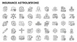 © Erman - Insurance outline vector icon set with stroke, protection and security concept