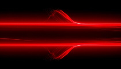 Wall Mural - Dynamic Red Light Trails: Abstract Neon Curves and Laser Glow for Futuristic Backgrounds

