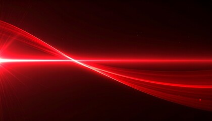 Wall Mural - Dynamic Red Light Trails: Abstract Neon Curves and Laser Glow for Futuristic Backgrounds

