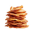 © arthit - Crispy and Golden-Brown Fried Potato Chips Stacked in an Appealing Arrangement on a White Background