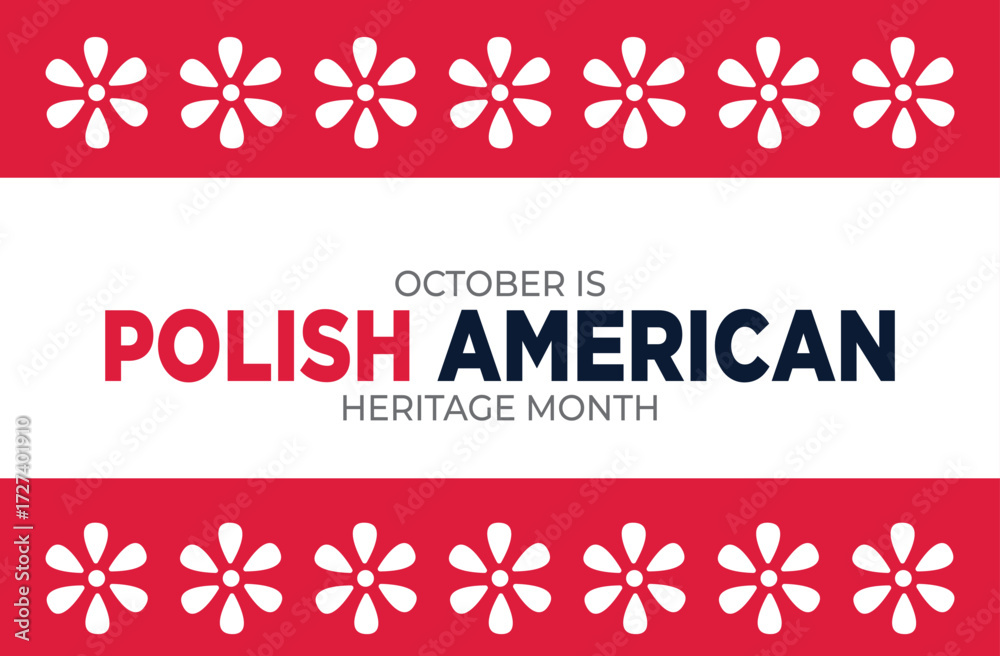 October is Polish American Heritage Month vector illustration. Flag of ...