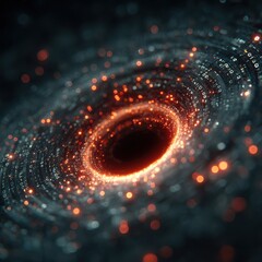 Wall Mural - Dynamic Swirling Vortex Representing Futuristic Cybersecurity Concept