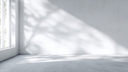 Wall Mural - Minimalist Empty Room with Clean White Walls and Natural Light