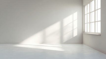 Wall Mural - Bright and Airy Minimalist Space with Clean White Walls and Natural Light