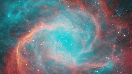 Wall Mural - A supernova remnant glowing in multiple colors 