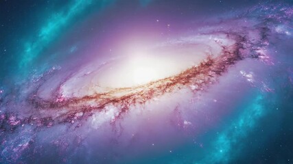Wall Mural - A galactic arm filled with glowing star nurseries 