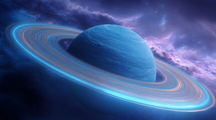 Wall Mural - The blue planet in space. Astronomical wallpaper. 