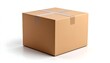 © adelia - Cardboard shipping box on white background