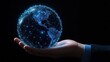 © Preh - Digital globe in hand global network concept