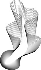 Wall Mural - Vector shape with a glowing circular core and outer edges combining blob-like curves with soft zigzag lines.