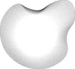 Wall Mural - Vector with calm curved border lines and a soft glowing center that brightens toward the edge.