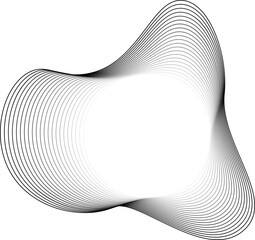 Wall Mural - Freeform vector with curving layered borders around a glowing circular void.