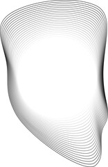 Wall Mural - Fluid vector outline in dynamic organic motion encircles a glowing center with progressive opacity.