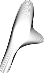 Wall Mural - Basic fluid outline surrounds a central glowing space formed by layered soft curves.