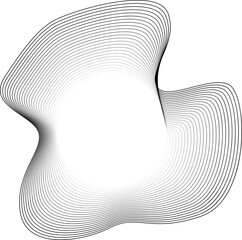Wall Mural - Irregular wavy contour surrounds a glowing central void in smooth layered design.