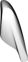 Wall Mural - Smooth irregular form with radiant circular middle layered in curved contours.