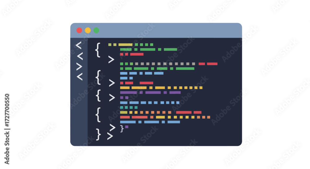 Colorful Code Snippet on Computer Screen.