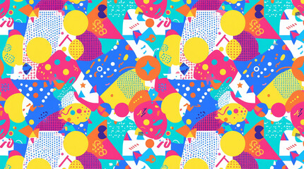 Colorful Memphis style background