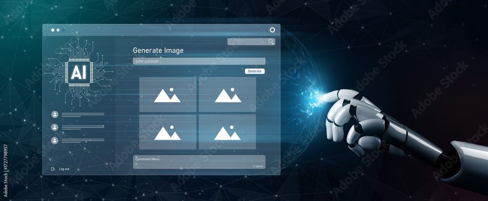 Illustration Stock AI platform generating art images with dynamic ...
