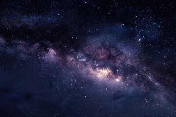 Wall Mural - Dark interstellar space filled with distant stars and vibrant cosmic clouds creating a stunning view of the universe's mysteries and beauty