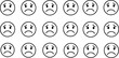 © azmy99 - Set of sad frowning face outline vector icons