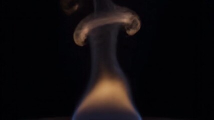 Sticker - abstract slow motion of rising heat distortion above a subtle flame against a dark background fire, 