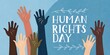© MORSHED96 - human rights day, hands raise.