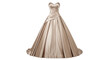 © Azra - Elegant champagne satin wedding dress, strapless bridal gown with pleated bodice, luxury evening ball gown for formal events and celebrations