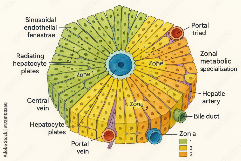 Stockillustrationen Anatomical diagram illustrating the functional ...