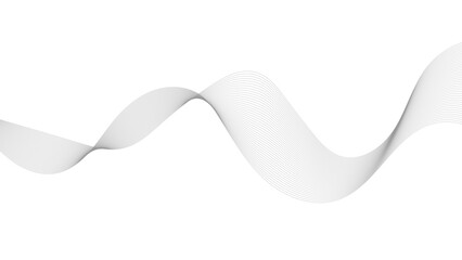 Wall Mural - abstract vector composition of wave lines on transparent background, ideal for high-tech communicati