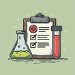©  Sheton - 의학 검사 및 과학 연구를 위한 실험실 장비와 진단 차트의 벡터 일러스트레이션