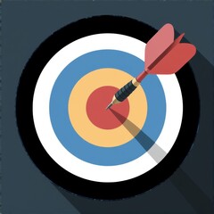 Bullseye is a target of business Dart is an opportunity and Dartboard is the target and goal So both of that represent a challenge in business marketing as concept ui interface user