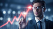 © Mst - Businessman Analyzing Financial Growth Chart with Futuristic Technology.