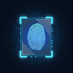businessmen Fingerprint scanning and biometric authentication processing of biometric for access personal data surveillance and security scanning of digital programs cyber futuristic applications ui i