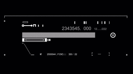 Futuristic HUD Interface with Data Display and Digital Graphics