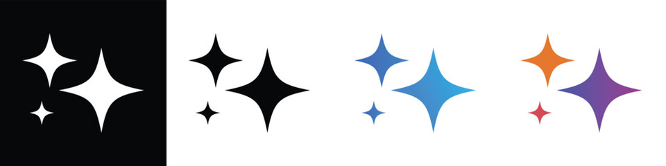 Ai generated icon. Generative AI logo icon. Computer help assistant. Generate icon. AI stars icon. Vector illustration.