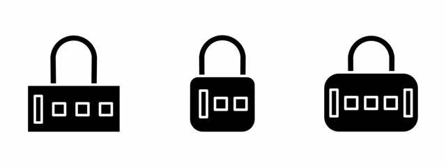 Padlock icon set. Vector symbol. Illustration of padlock. Padlock. Vector illustration. Stock vector.