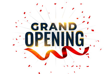 Wall Mural - shiny grand opening ceremony invitation background for business start up