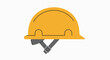 © o_o - Protective Yellow Hard Hat - Essential Worksite Safety Gear Illustration