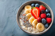 © aboutnuylove - Healthy breakfast bowl with oatmeal, berries and chia seeds