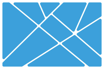 Wall Mural - Abstract blue geometric white lines Polyhedron background seamless  rounded drawing vector illustration design for business network wallpaper connection concept EPS 10